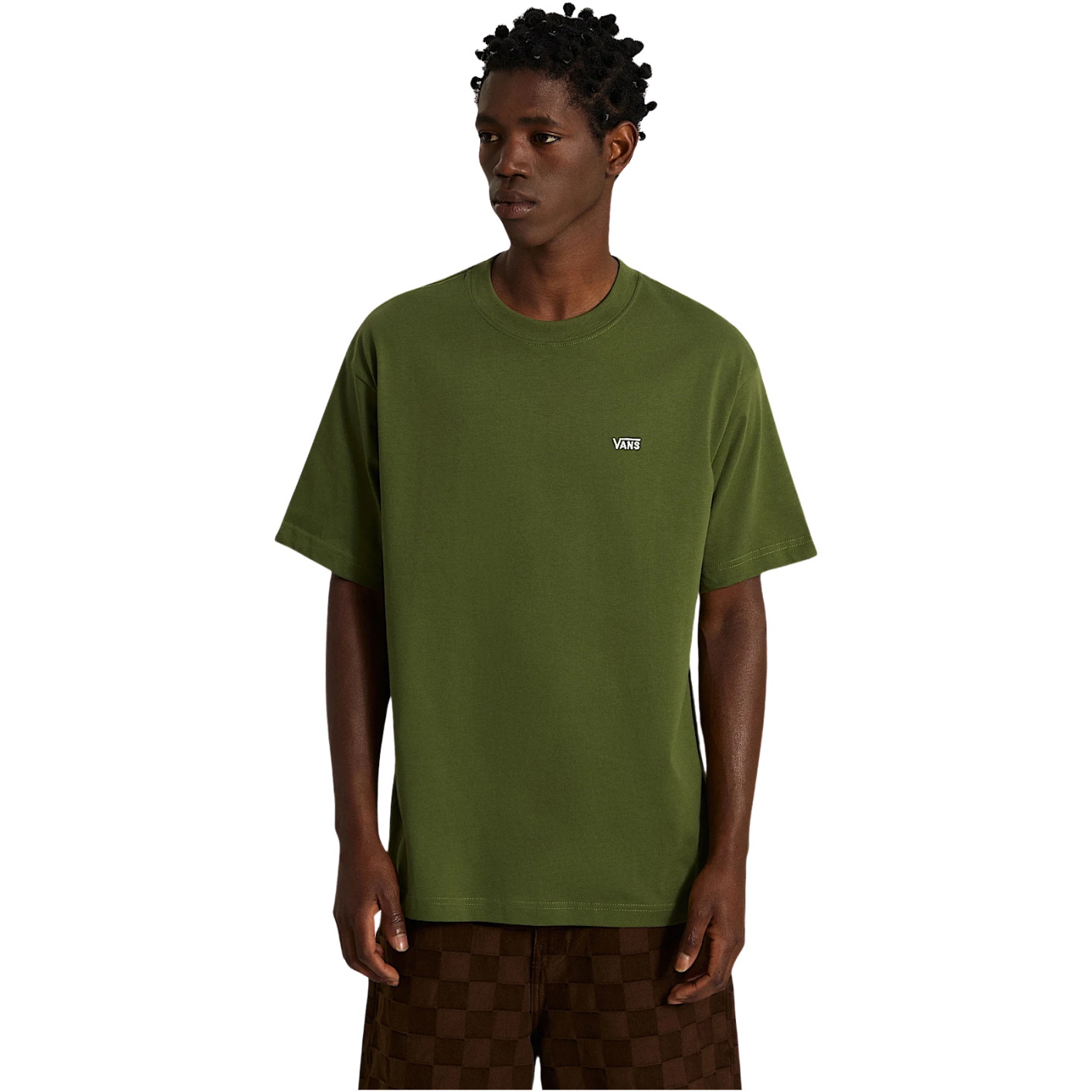 2026 Vans Mens Left Chest T-Shirt VN000TBXGRK - Green Balsam